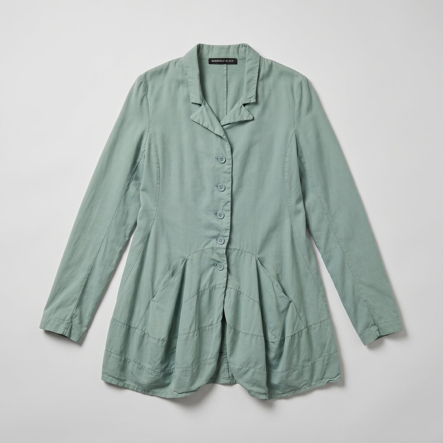 Flared Peplum Buttoned Jacket