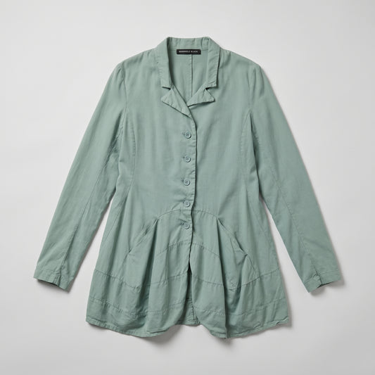 Flared Peplum Buttoned Jacket