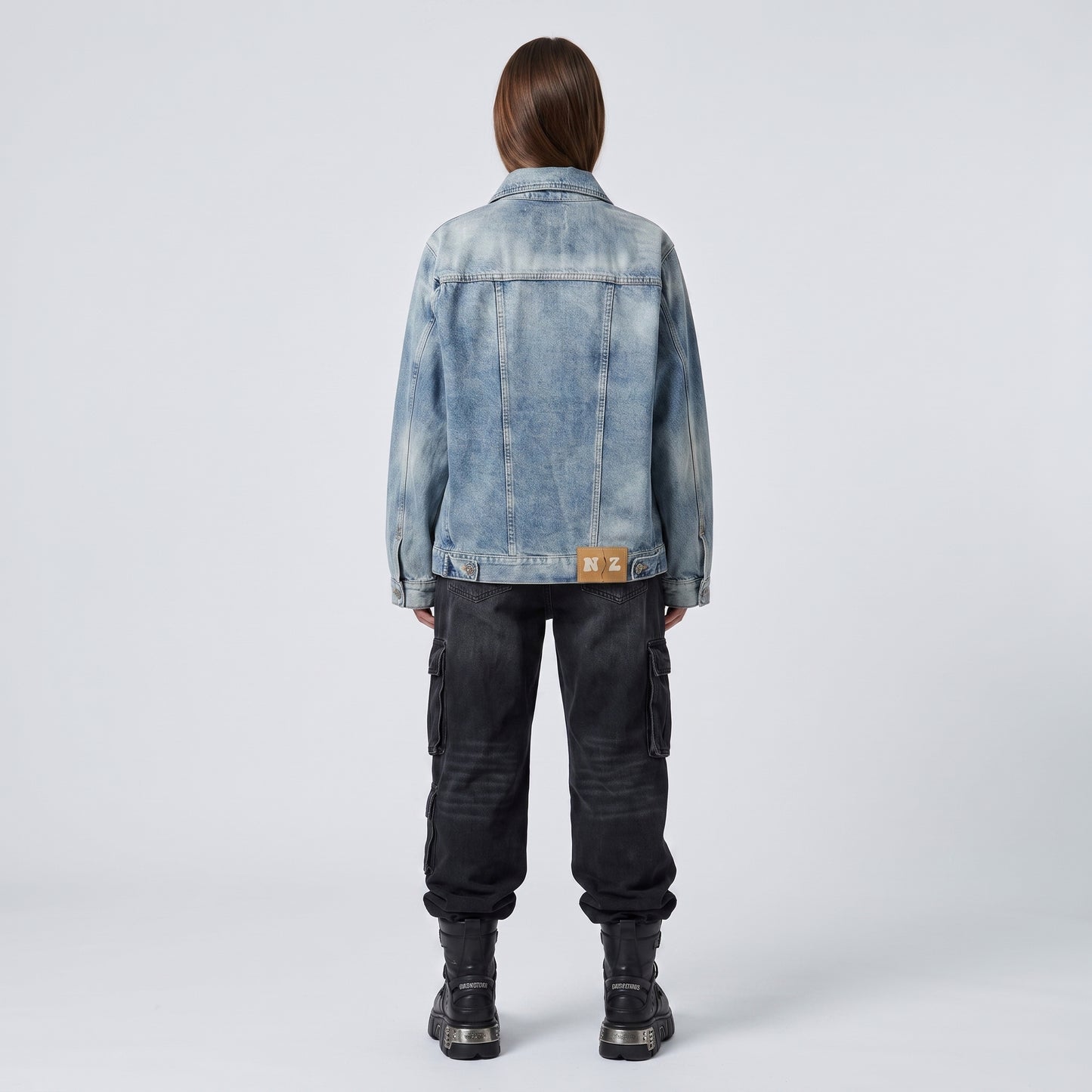 Distressed Light Wash Denim Jacket
