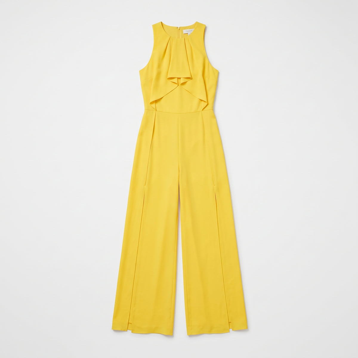Sleeveless Ruffled Yellow Jumpsuit