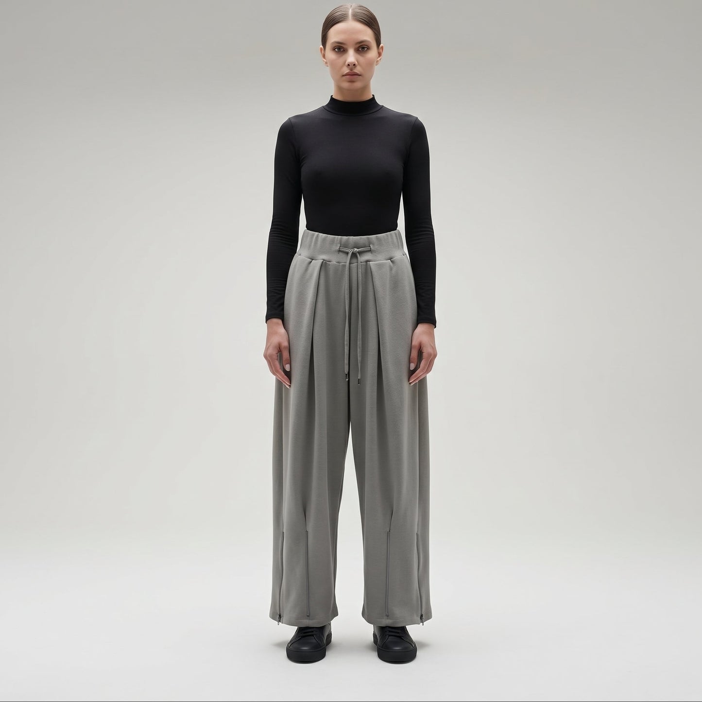 Pleated Wide Leg Lounge Trousers
