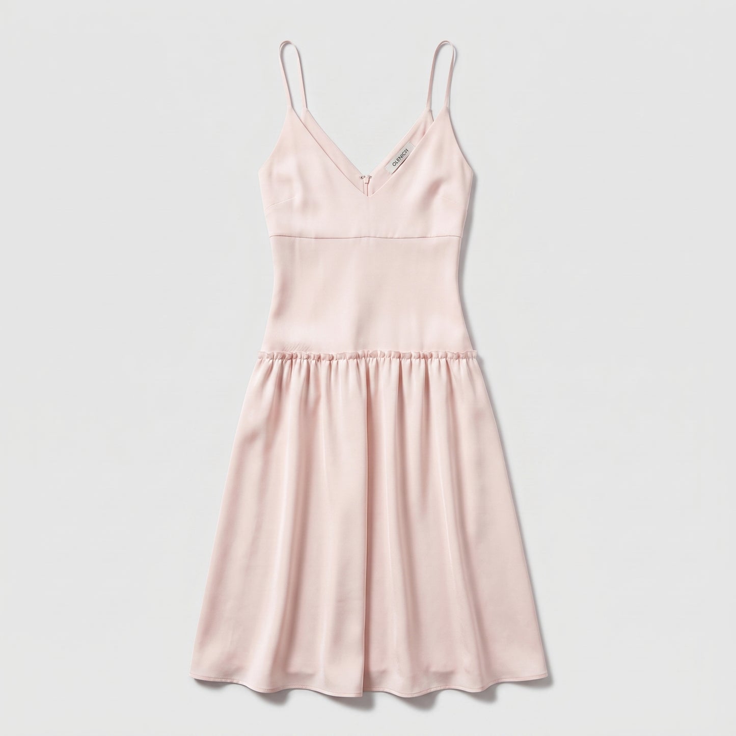 Silk V-Neck Mini Dress