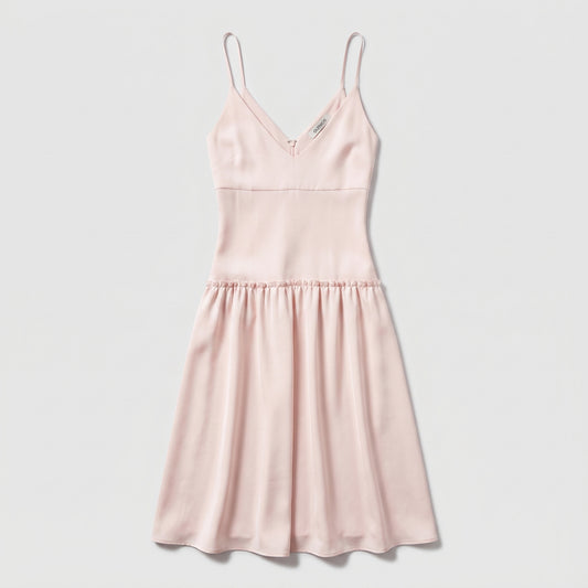 Silk V-Neck Mini Dress