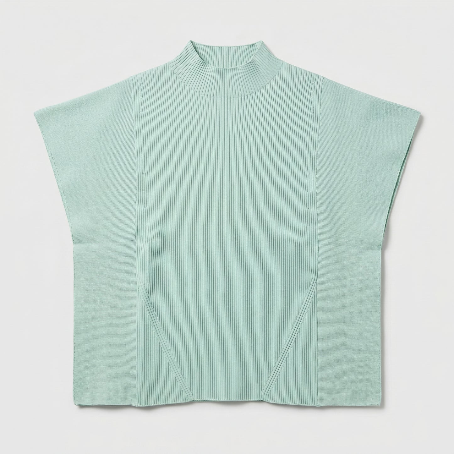 Ribbed Mock Neck Knit Top