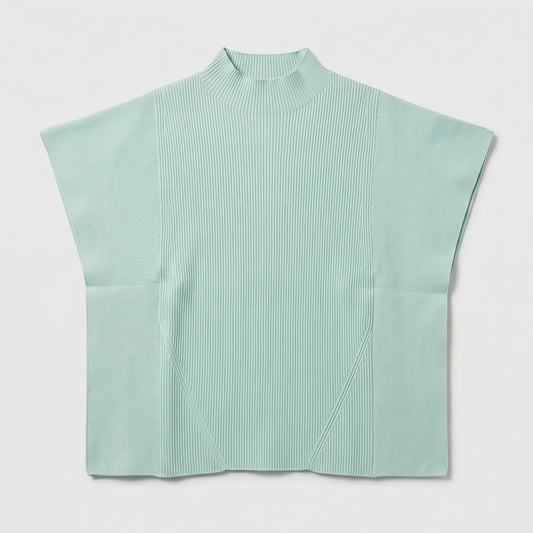 Ribbed Mock Neck Knit Top