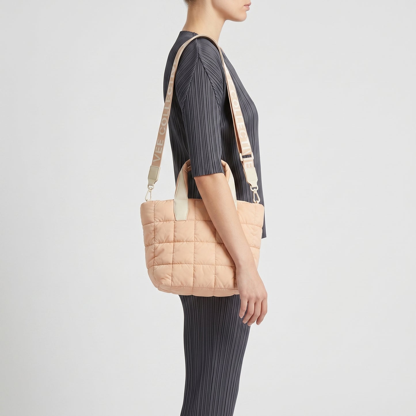 Quilted Nylon Tote Bag