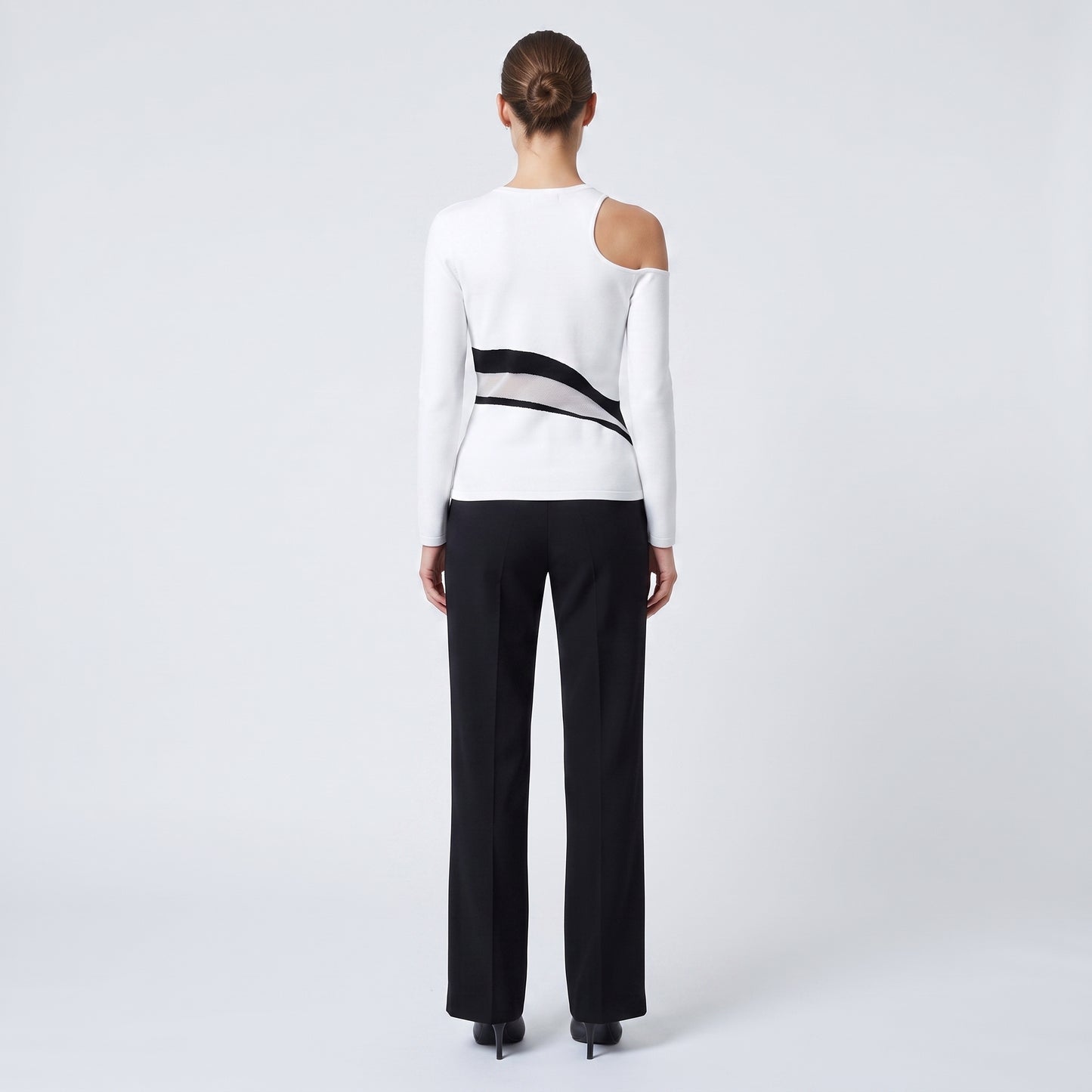 Asymmetric Cutout Knit Top