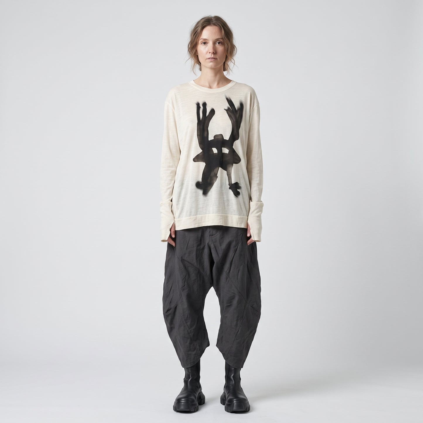 Abstract Graphic Long Sleeve Top