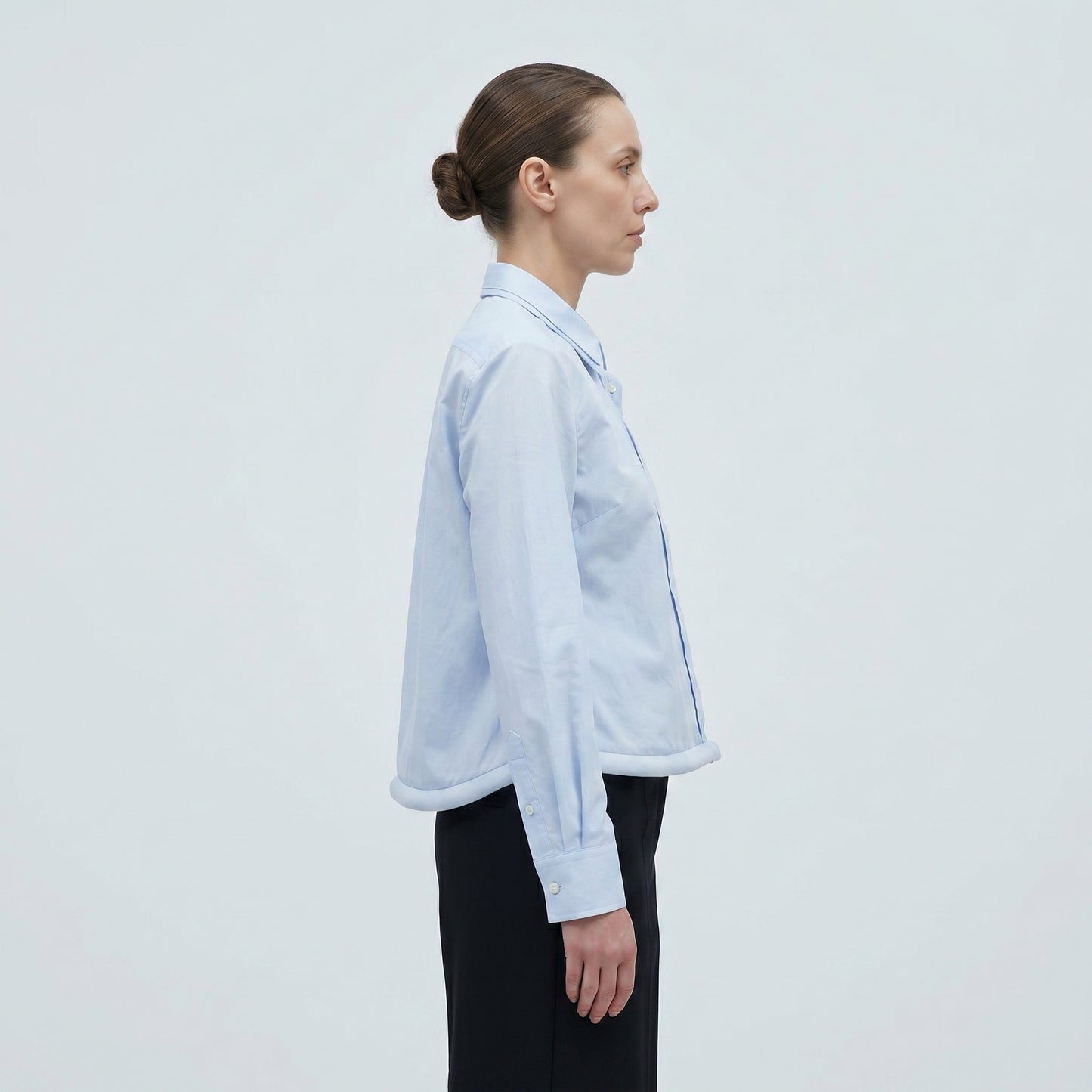 Padded Hem Cotton Shirt