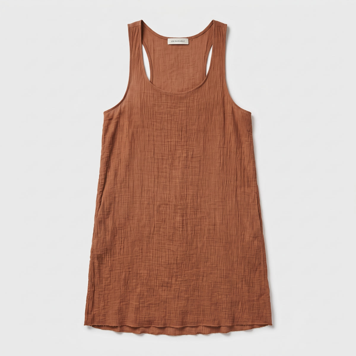 Textured Cotton Racerback Tank Top
