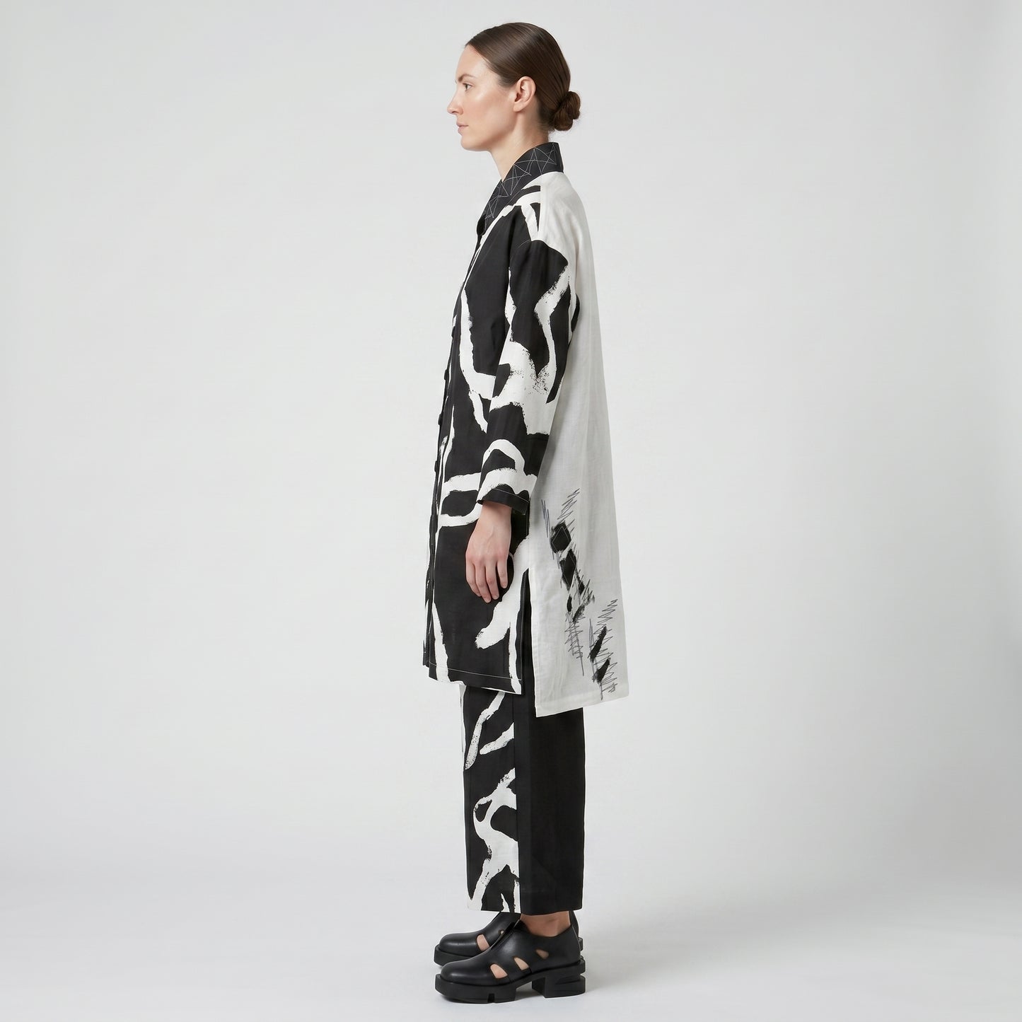 Abstract Print Structured Jacket