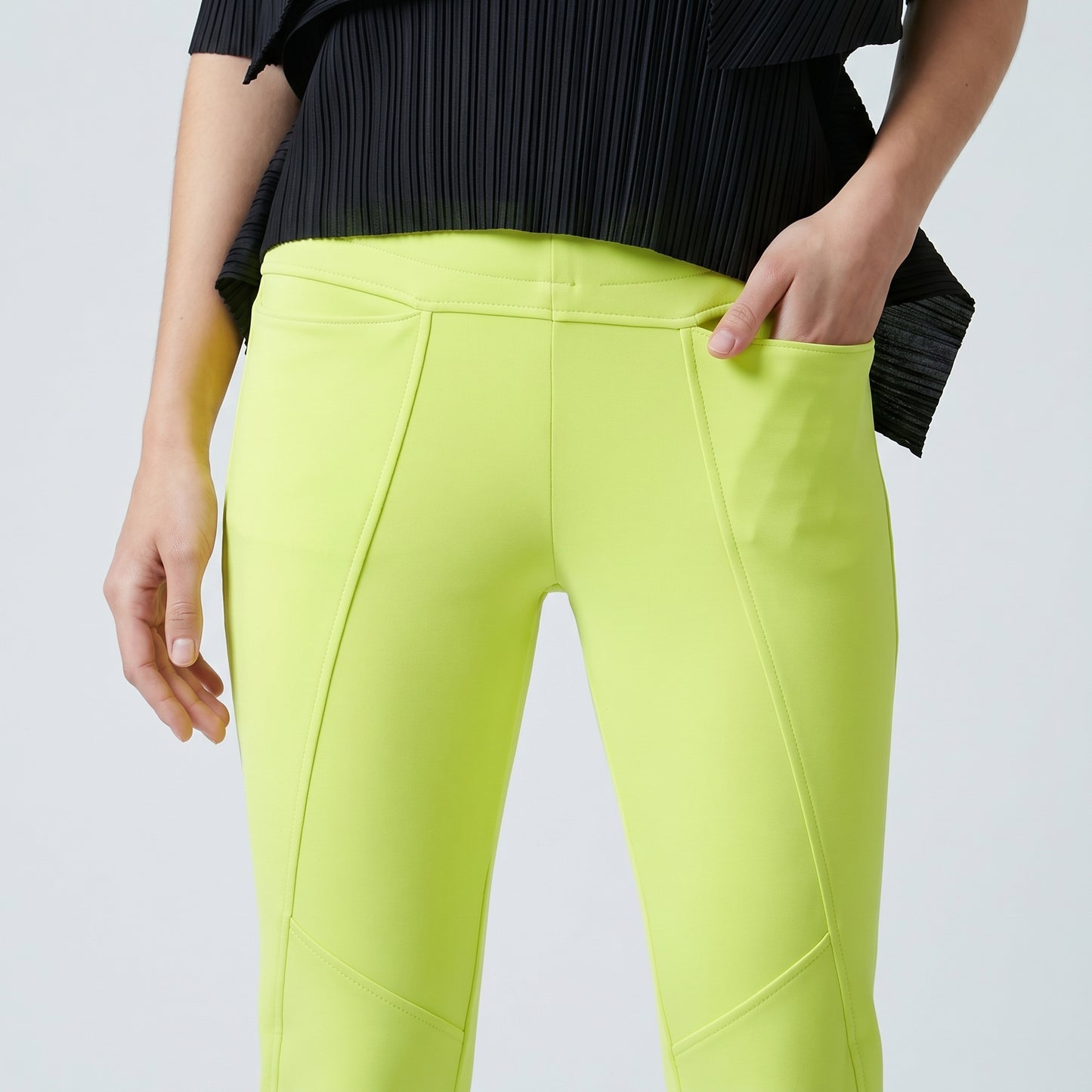 Neon Slim Fit Zippered Trousers