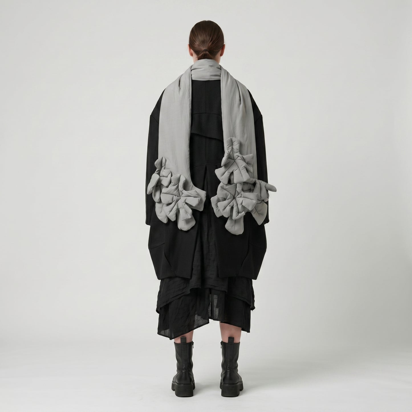 Sculptural Quilted Applique Scarf