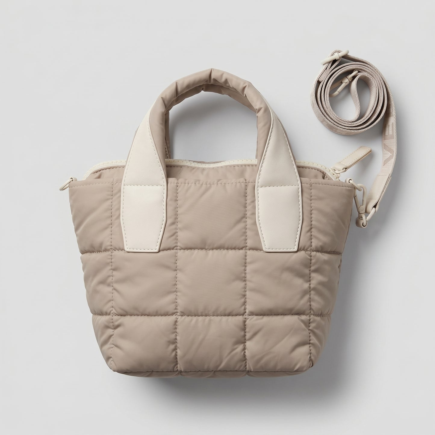 Mini Quilted Puffer Tote Bag