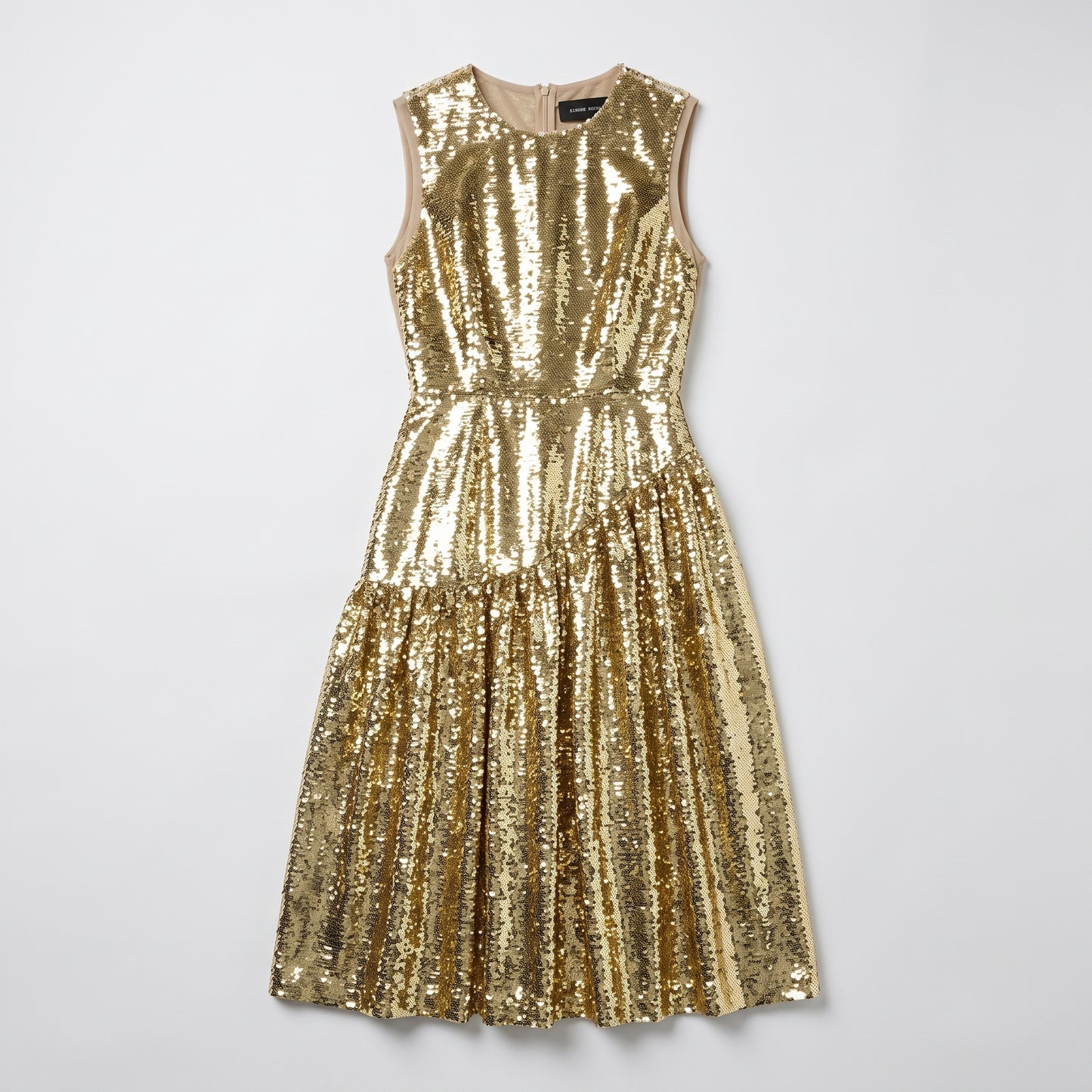 Metallic Sequin Embellished Midi Dress