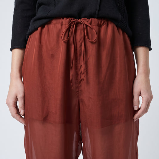 Sheer Rust Drawstring Trousers