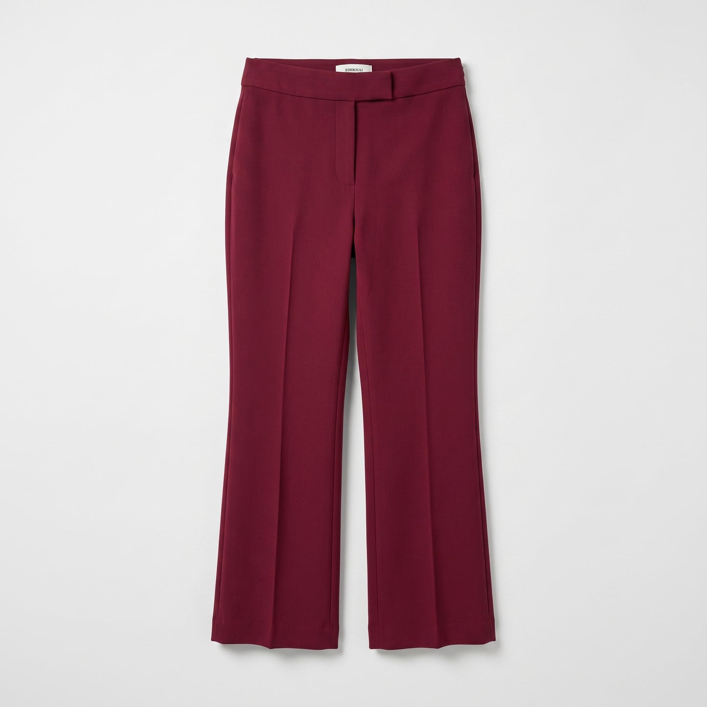 Tailored Burgundy Cropped Trousers