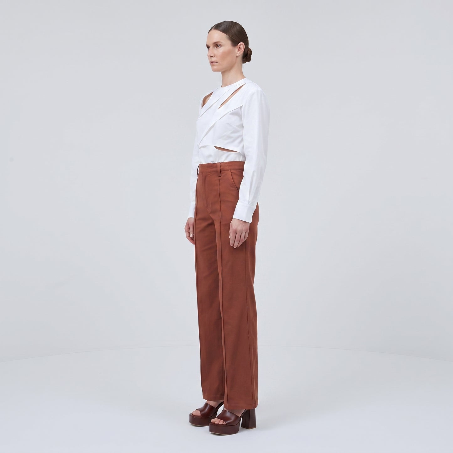 Tailored High-Waisted Wide-Leg Trousers