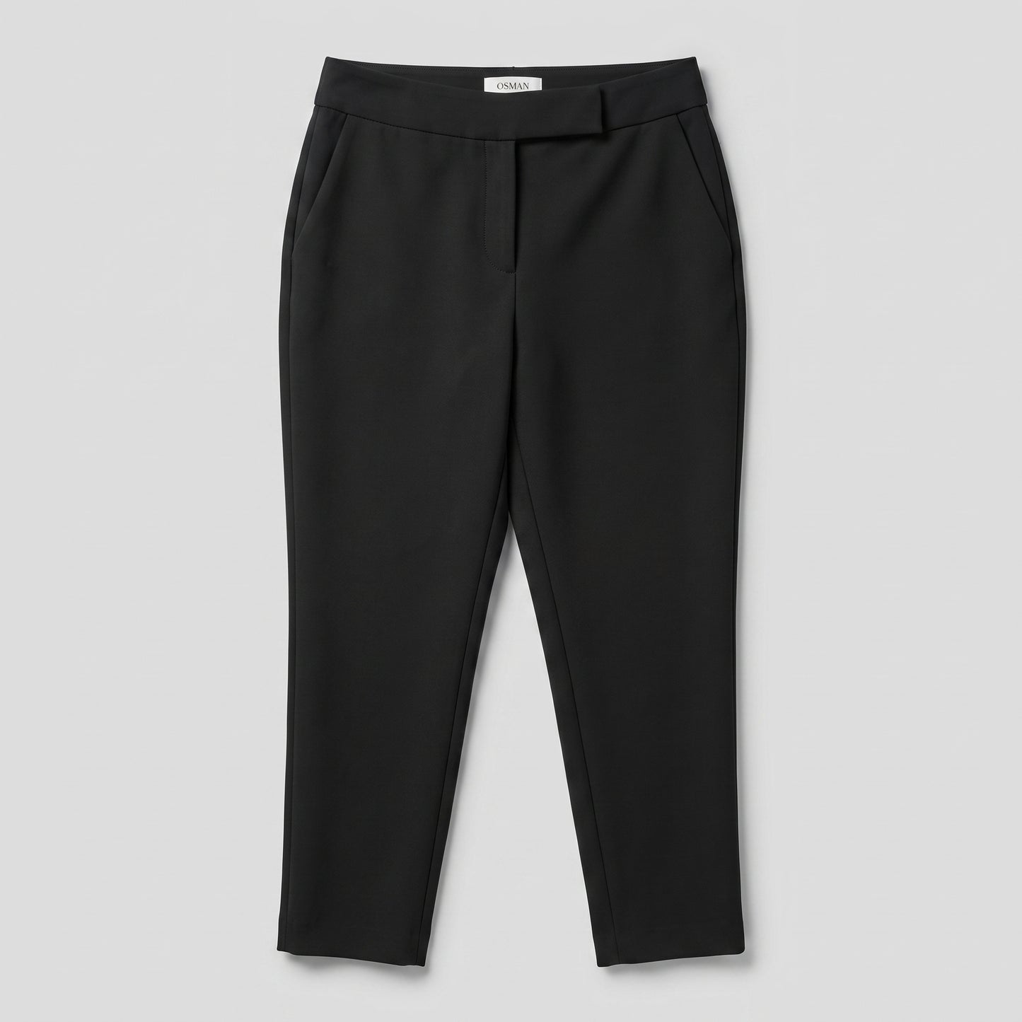 Tailored Cropped Black Trousers