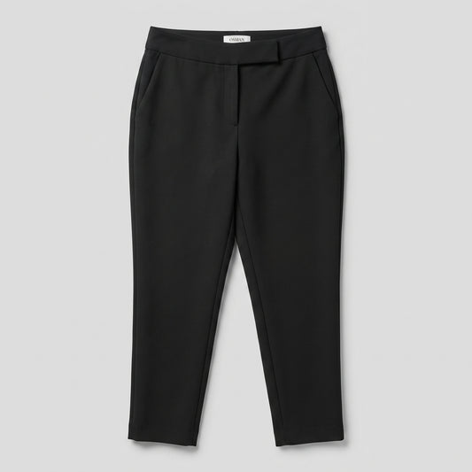 Tailored Cropped Black Trousers
