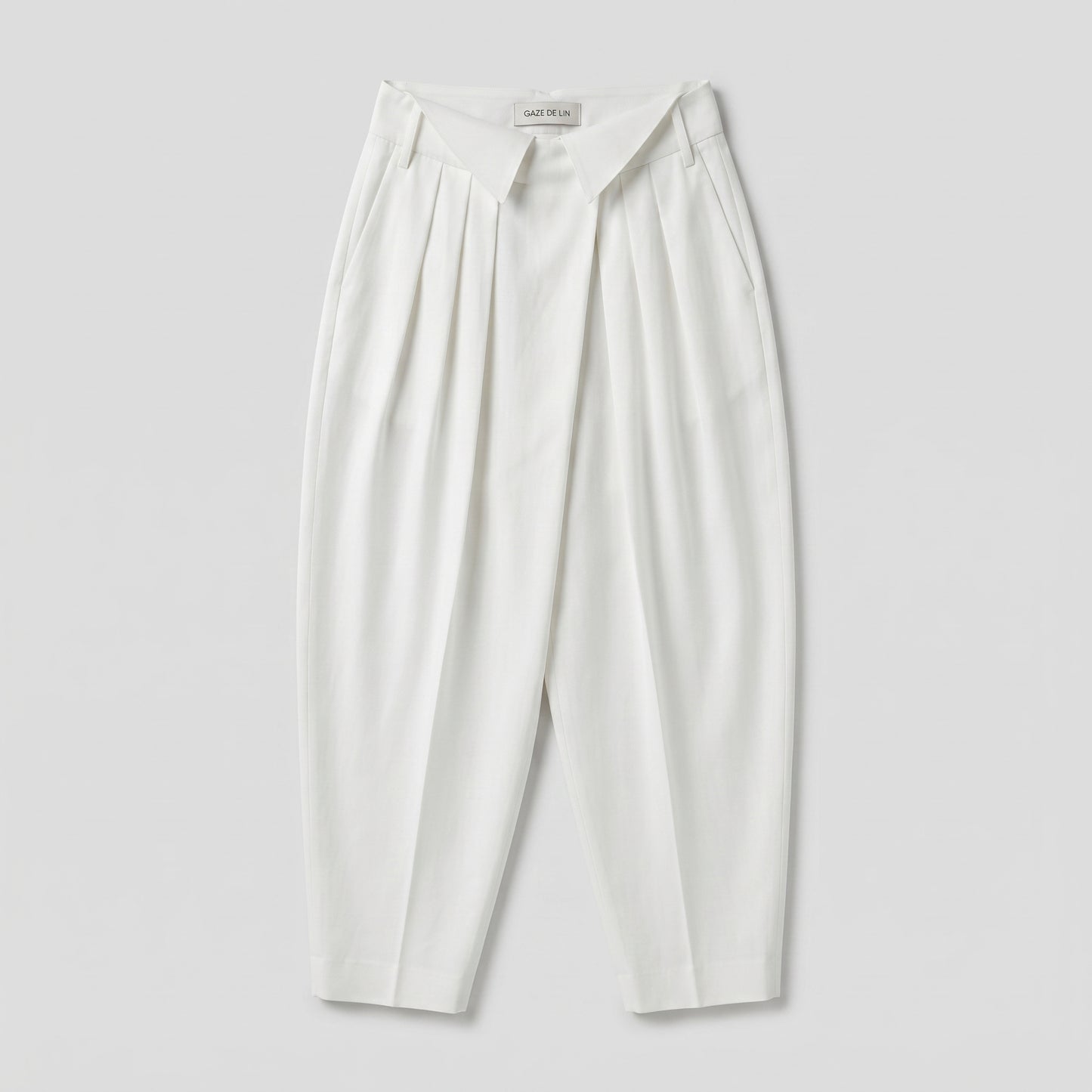 High-Waisted Tailored Paperbag Trousers