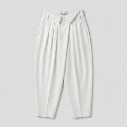 High-Waisted Tailored Paperbag Trousers