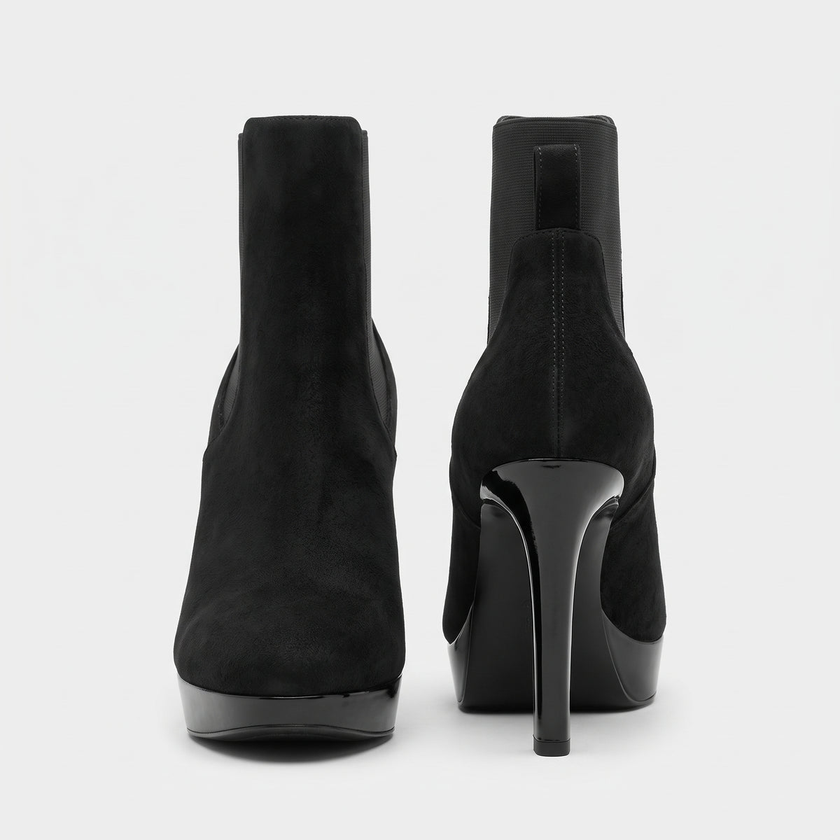 Suede Platform Ankle Boots