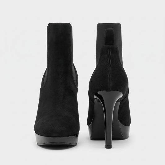 Suede Platform Ankle Boots