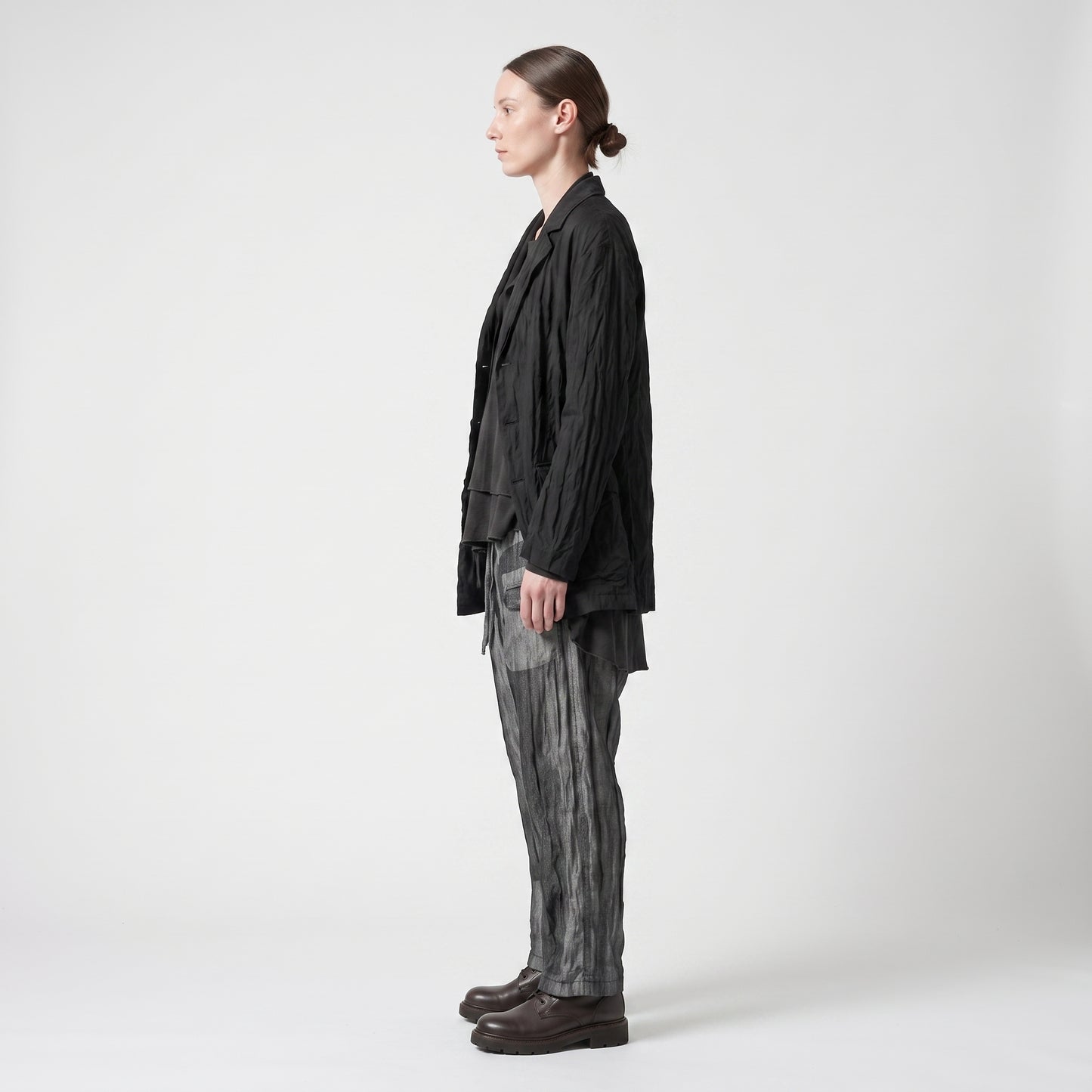 Abstract Print Cropped Trousers