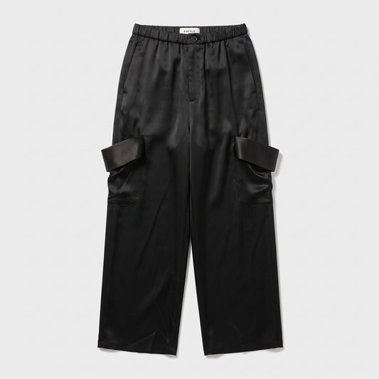 Satin Cargo Utility Trousers