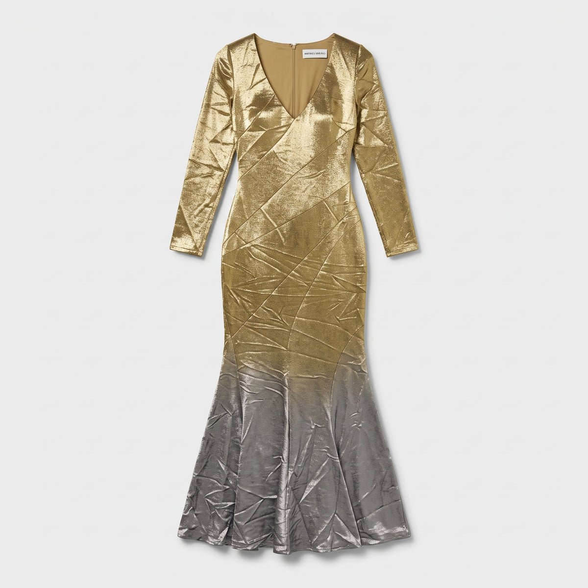 Metallic Ombre Mermaid Gown
