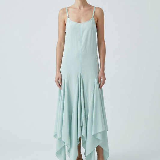 Asymmetric Hem Slip Dress
