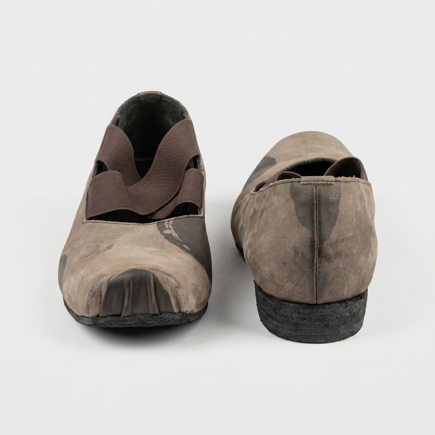 Distressed Leather Ballet Flats