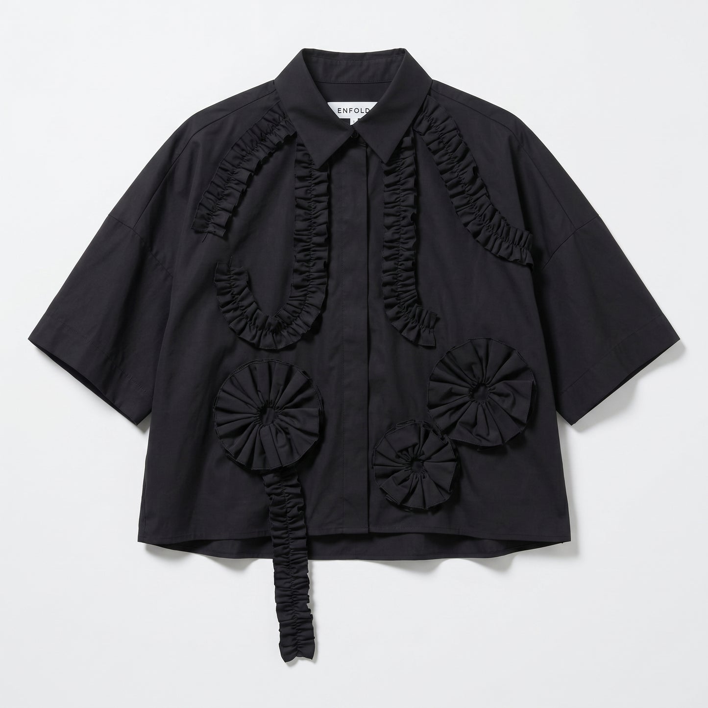 Ruffled Statement Cotton Shirt