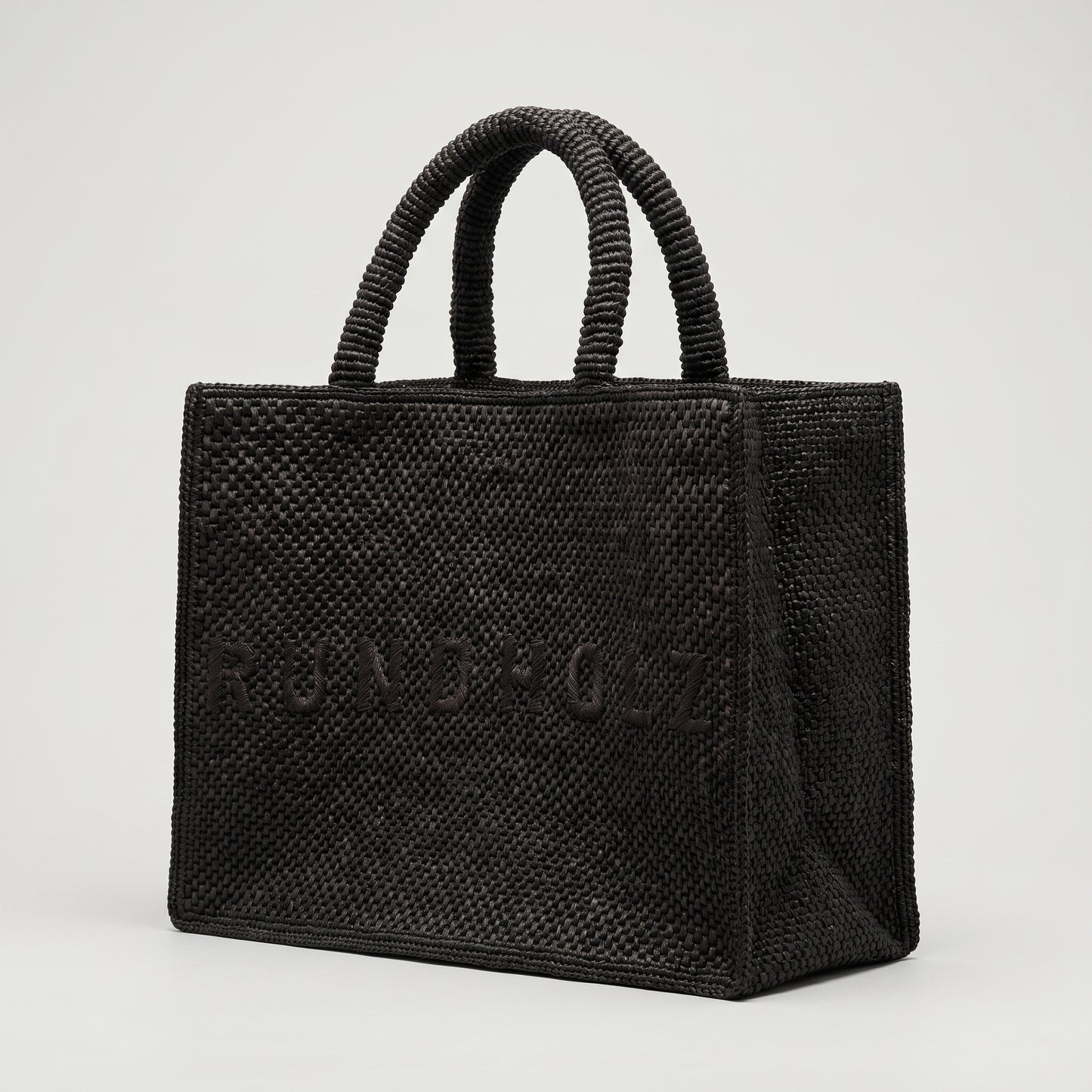 Black Woven Tote Bag