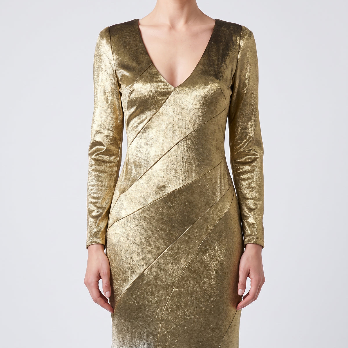 Metallic Ombre Mermaid Gown