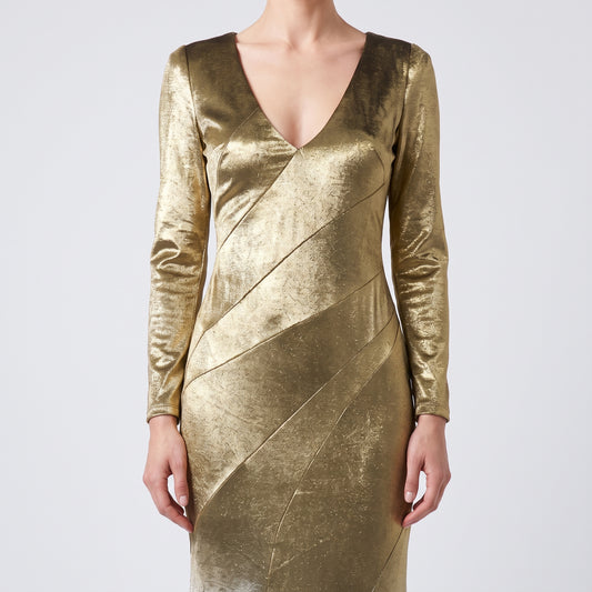 Metallic Ombre Mermaid Gown