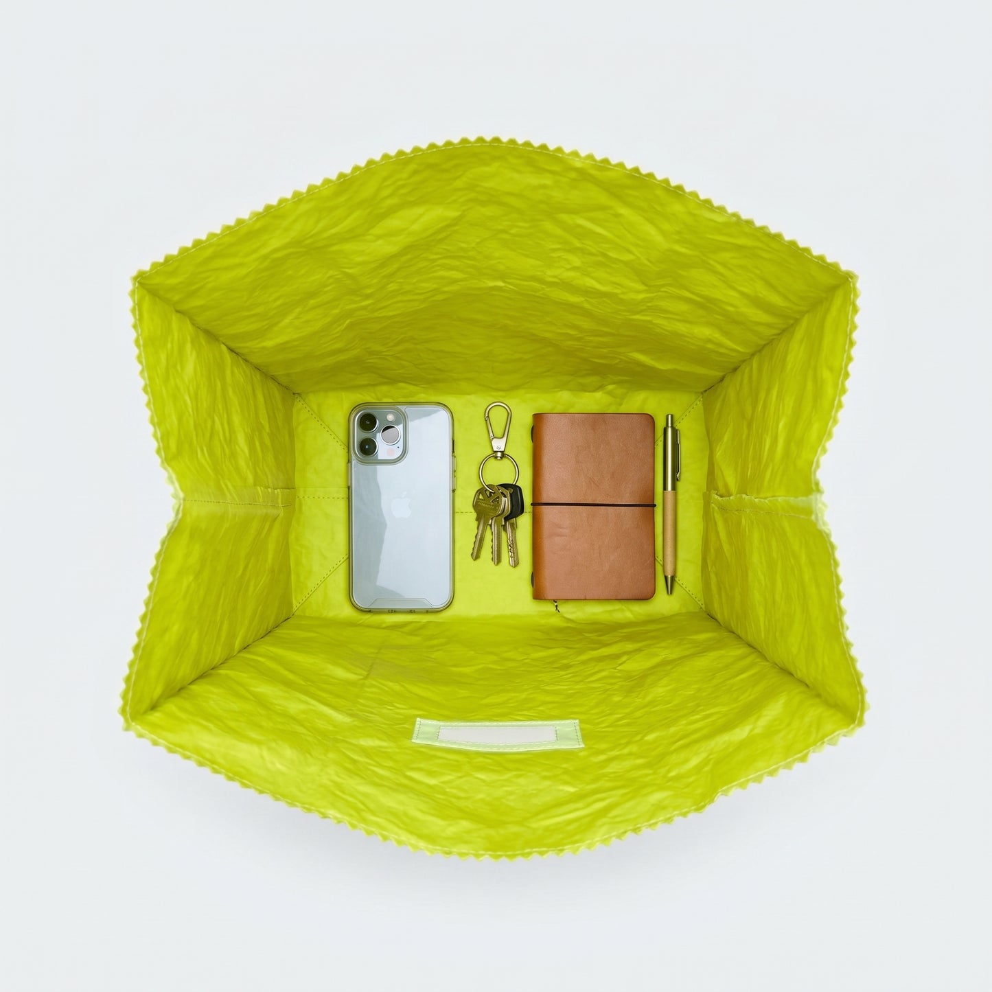 Neon Satin Crinkle Clutch