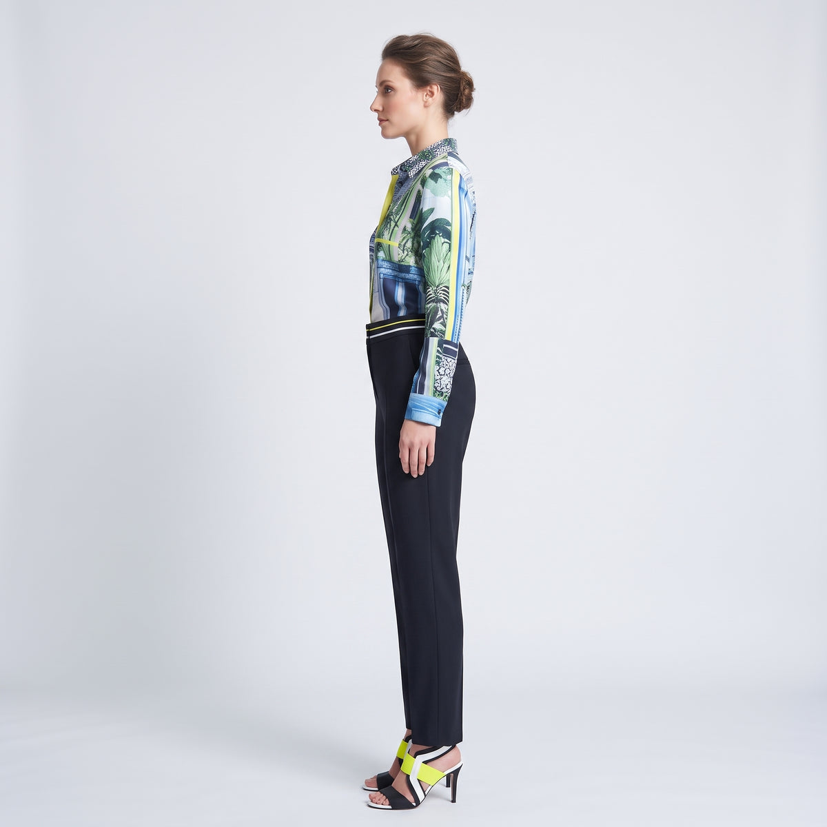 Striped Waist Tailored Trousers