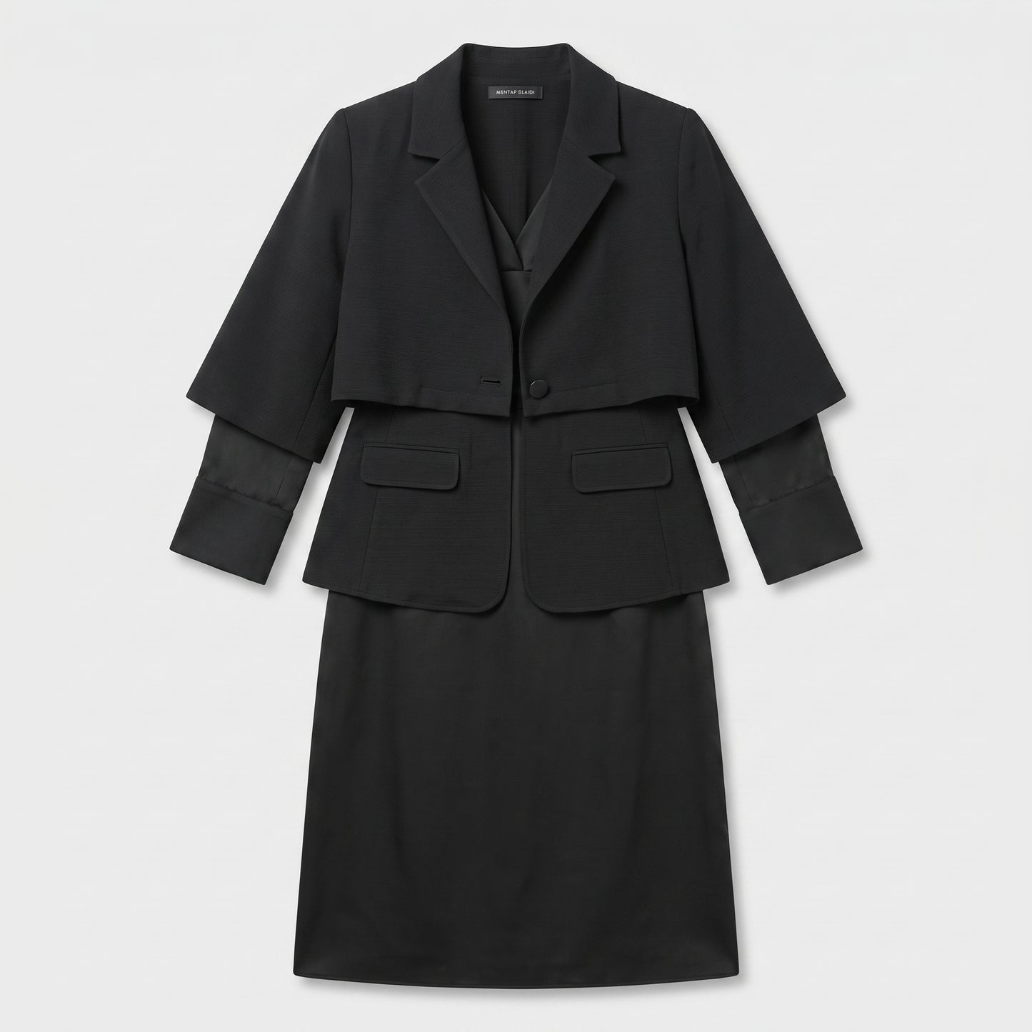 Structured Cropped Blazer Dress