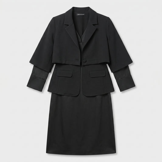 Structured Cropped Blazer Dress