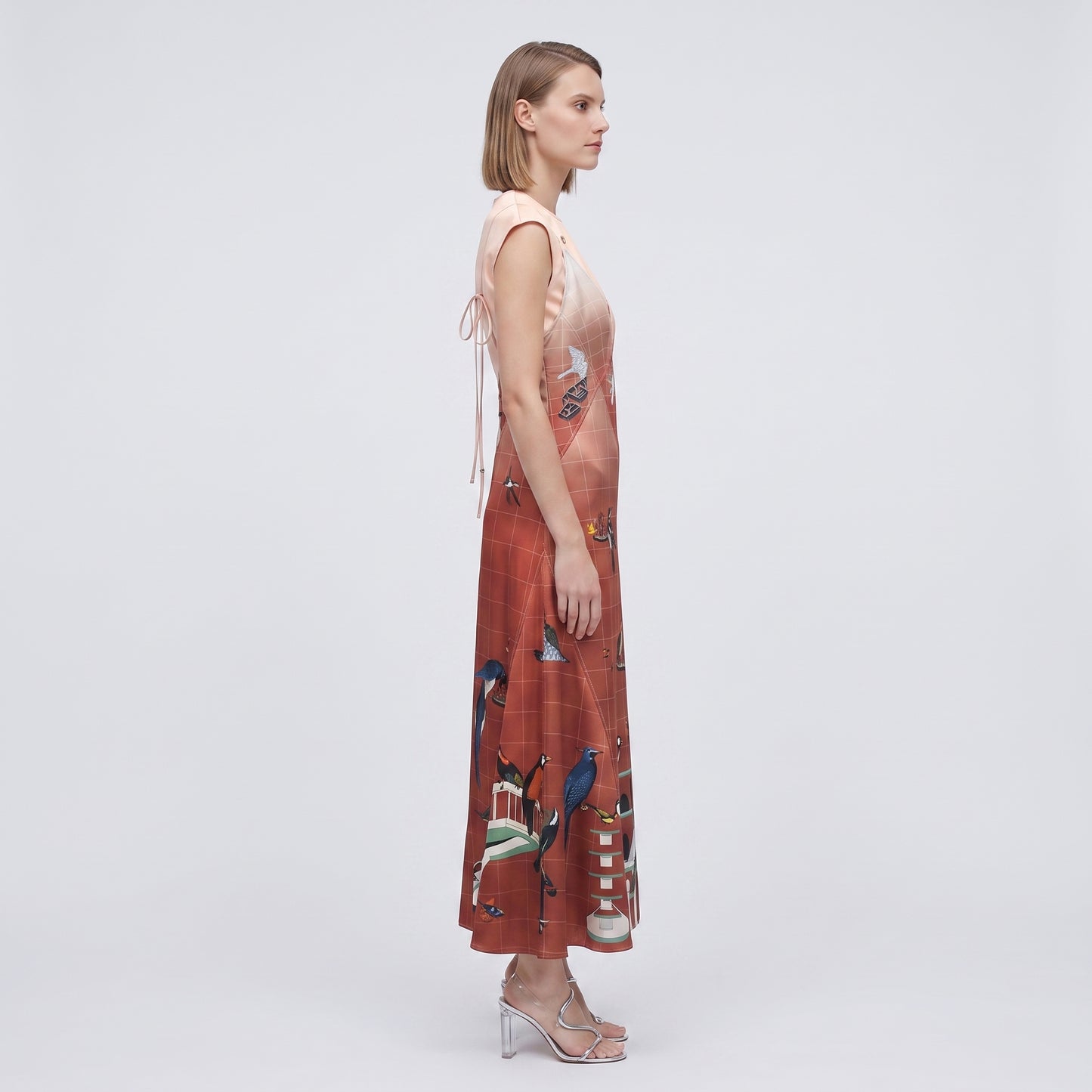 Graphic Print Ombre Midi Dress