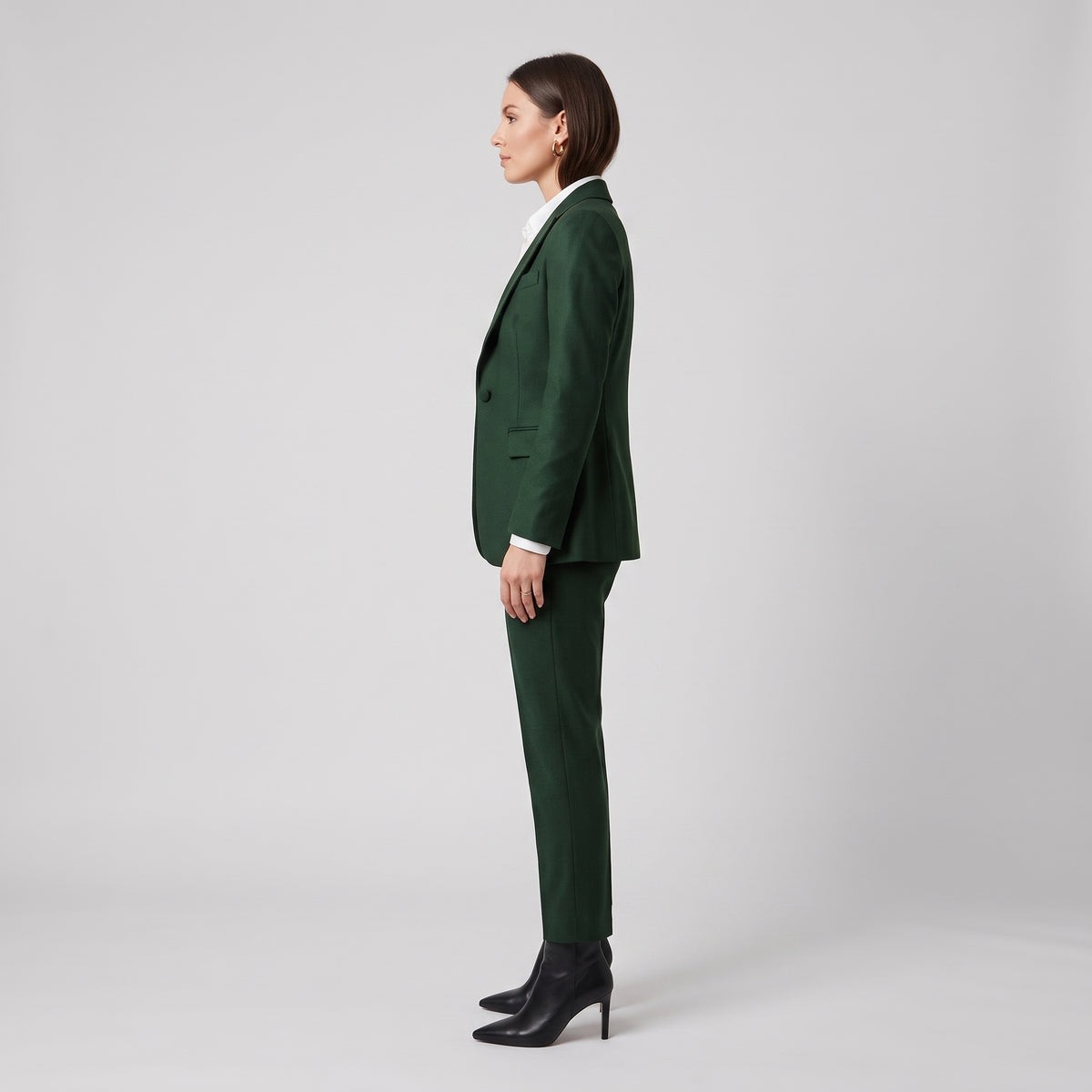 Tailored Emerald High-Waist Trousers