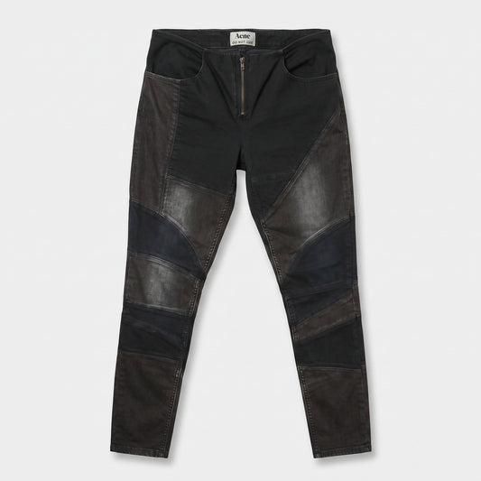 Patchwork Denim Skinny Jeans