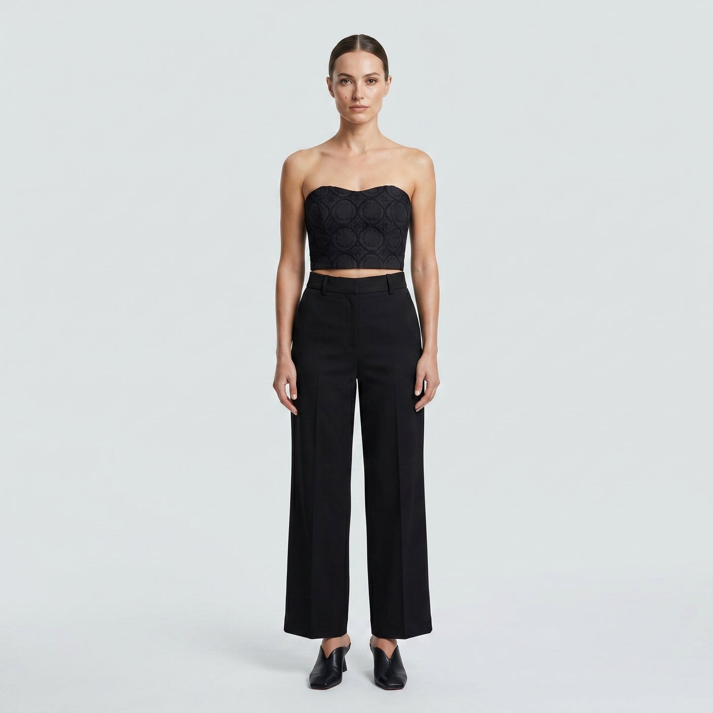 Structured Jacquard Corset Top