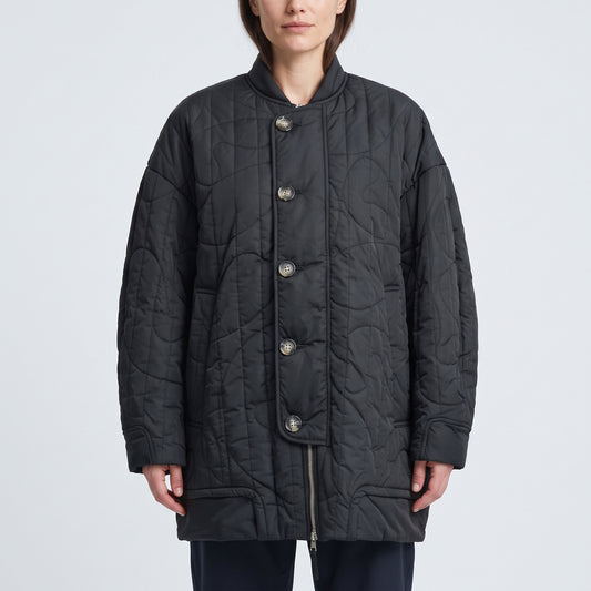 Quilted Oversized Bomber Jacket