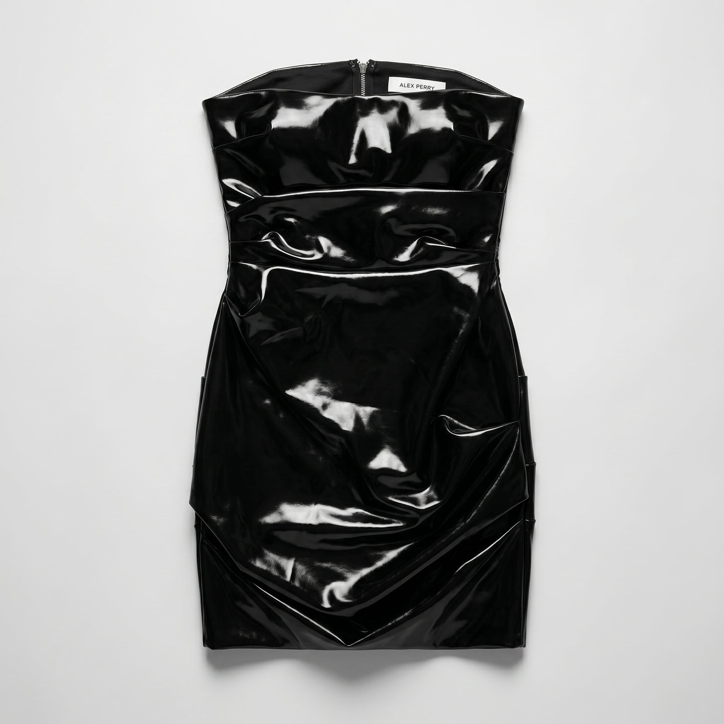 Strapless Vinyl Mini Dress