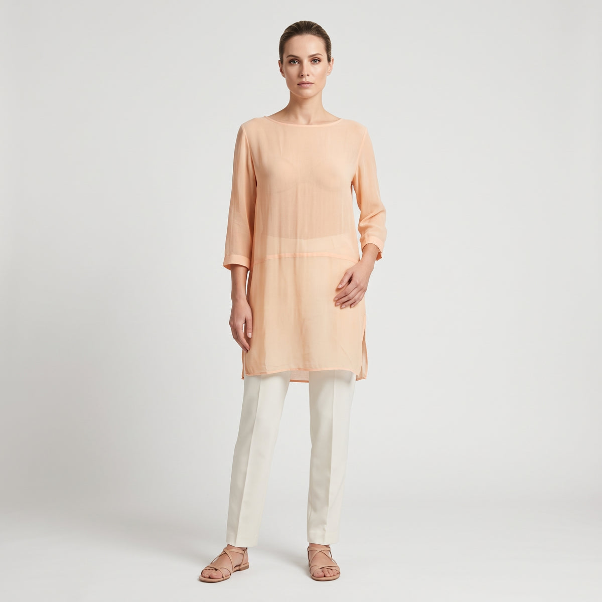 Peach Lightweight Jersey Tunic