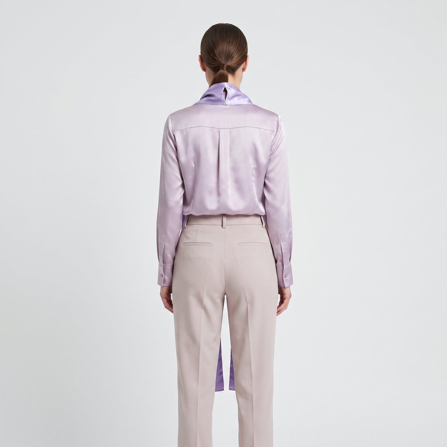Lavender Satin Tie Belt