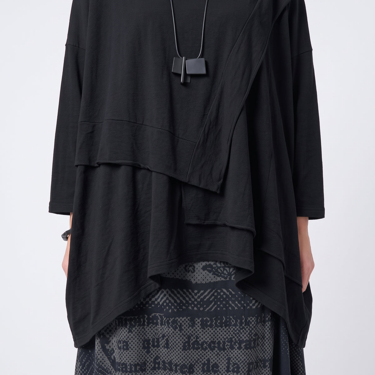 Abstract Print Bubble Hem Skirt